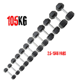 York Barbell PRO-Hex Dumbbells Bundle 105Kg + RACK